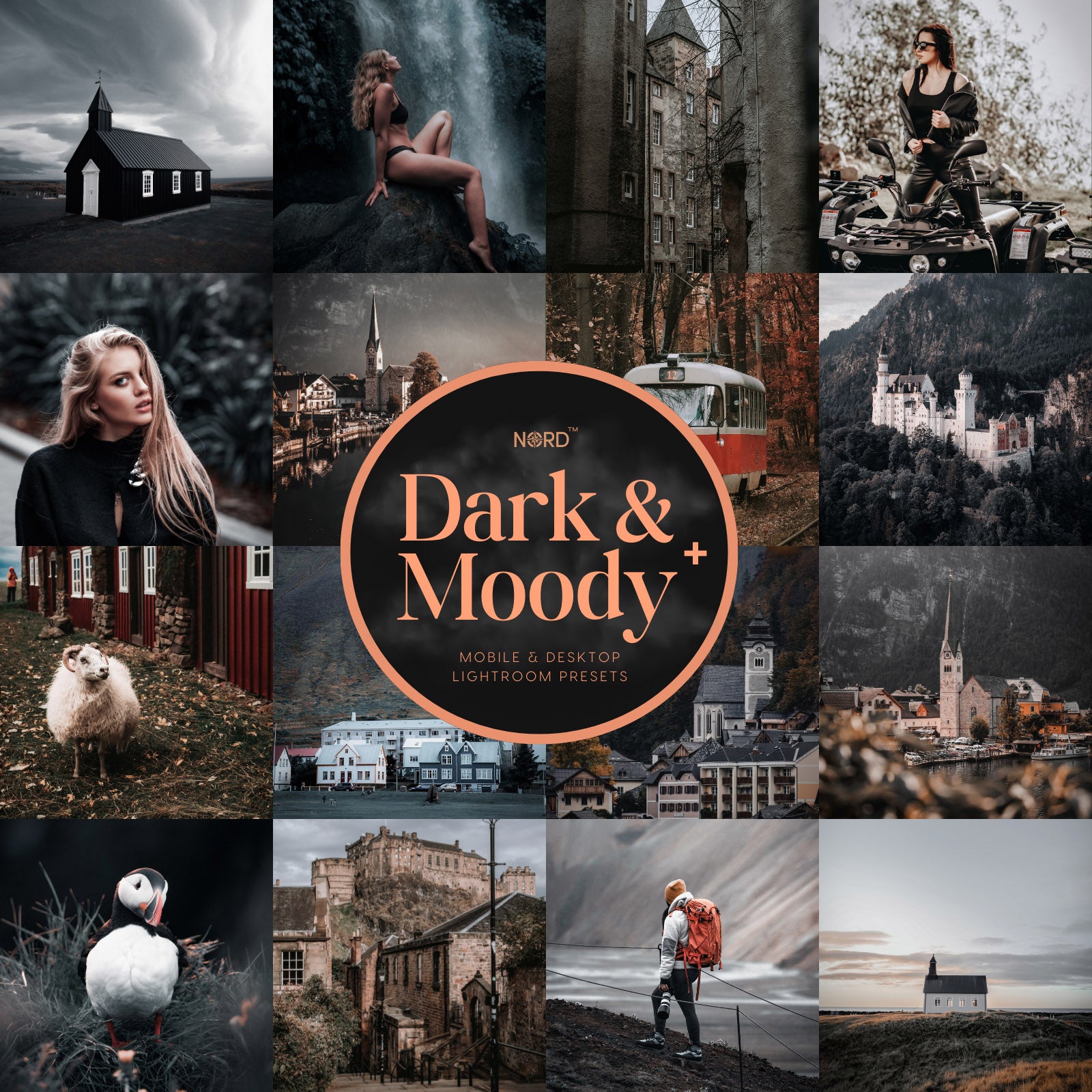 'Dark & Moody +' Lightroom Presets Pack | Mobile & Desktop – Nord Studios